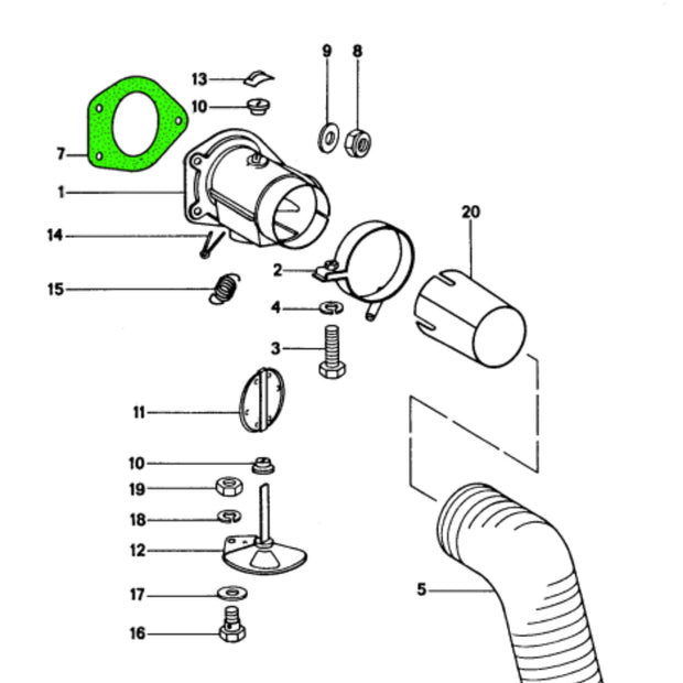 Dichtung Heizklappe Porsche 911 912 930 (1965-89) – Links/Rechts