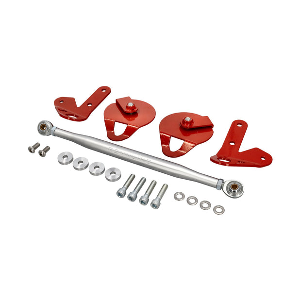 Rear Subframe Stabilizer with Tie Downs (front and rear) by Rennline. Porsche 986 Boxster / 987 Cayman / 987 Boxster