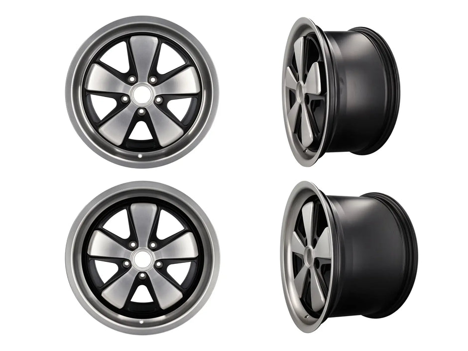 17" Fuchs Alufelgen 4er-Set in Silber 7.0J und 9.0J für Porsche