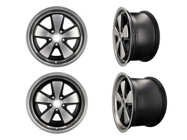 18" Fuchs Alufelgen 4er-Set in Silber 8.0J und 10J für Porsche