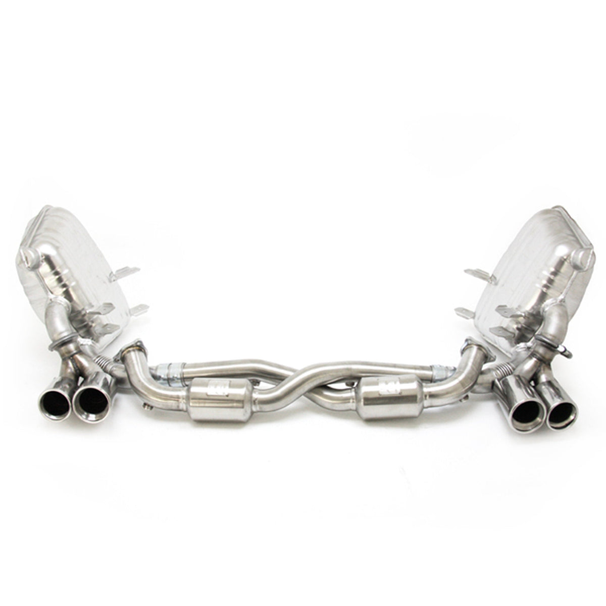 Sports exhaust with catalytic converter and tailpipe package Porsche 996 3.6L