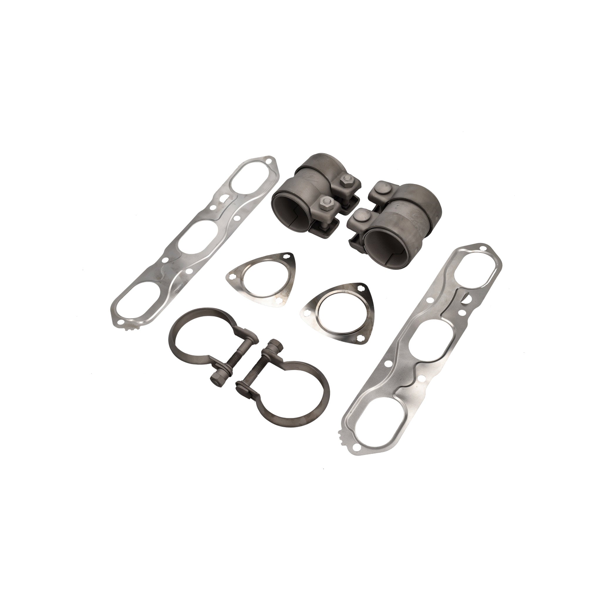 Auspuff-Montagesatz mit Titan-Schellen. Porsche (911) 996 C2 / C4 / C4S