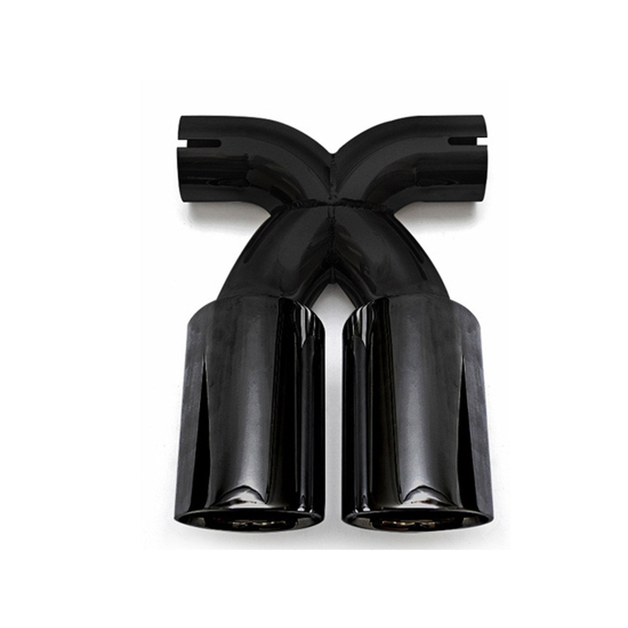 Auspuff Deluxe Dual Style Endrohr schwarz verchromt – Porsche Boxster/Cayman