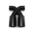 Auspuff Deluxe Dual Style Endrohr schwarz verchromt – Porsche Boxster/Cayman