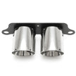 Deluxe Dual Style Tips - Polished Chrome. Porsche 991.2 GT3 / GT3RS