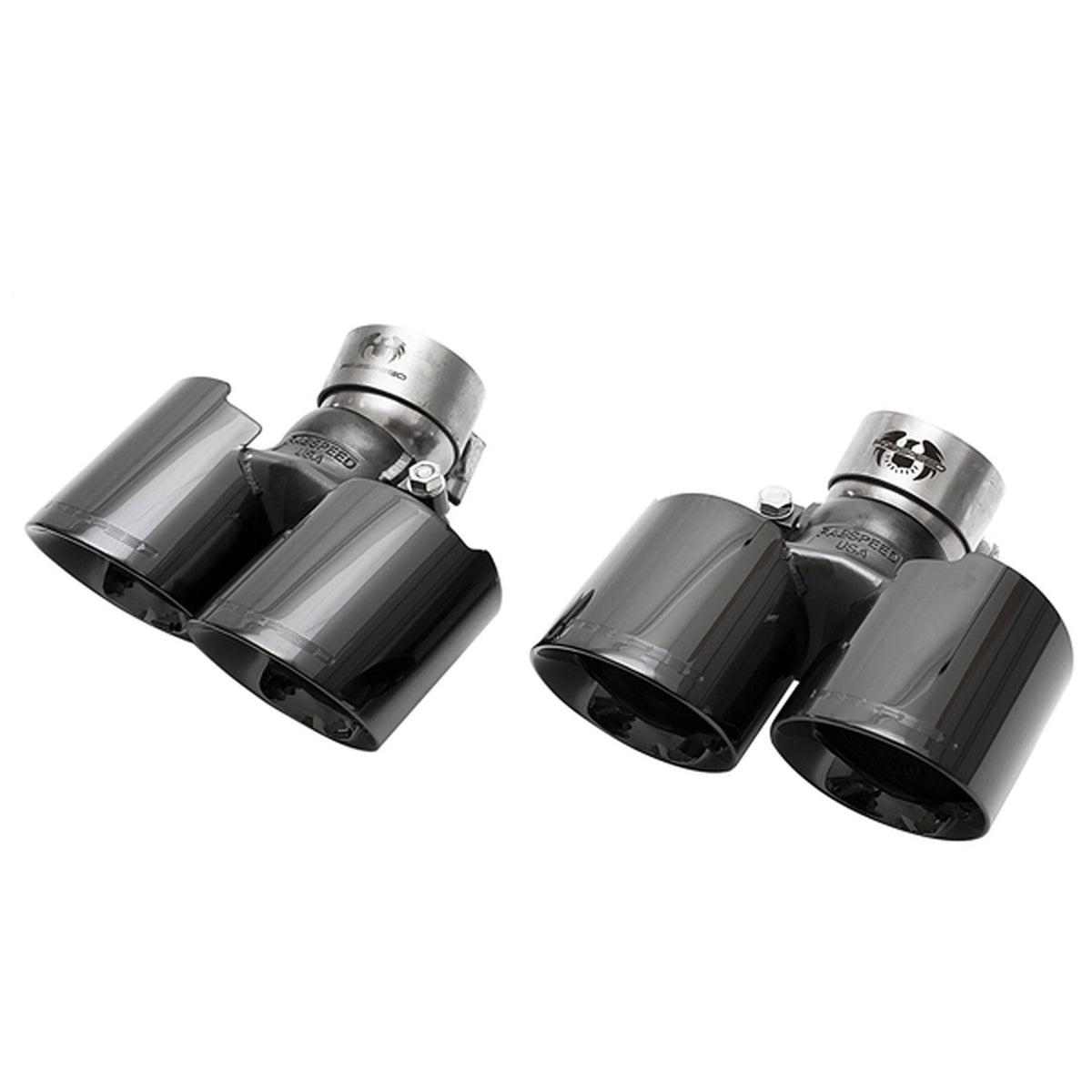 Exhaust Deluxe Quad Tailpipes BLACK CHROME. Porsche 991.2 Carrera