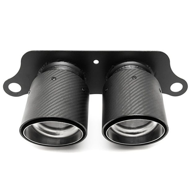 Auspuff Deluxe Dual Style Tips CARBON FIBER. Porsche 991 GT3