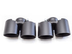 Exhaust Deluxe Quad-Style Tailpipes, in Satin Black Finish. Porsche 997.2 Carrera
