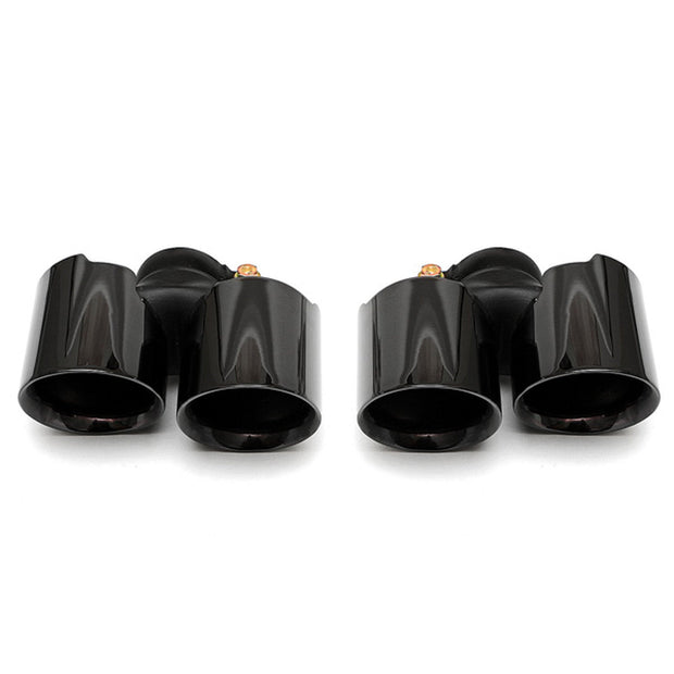 Exhaust Deluxe Quad-Style Tailpipe Black Chrome. Porsche 997.1 Carrera S
