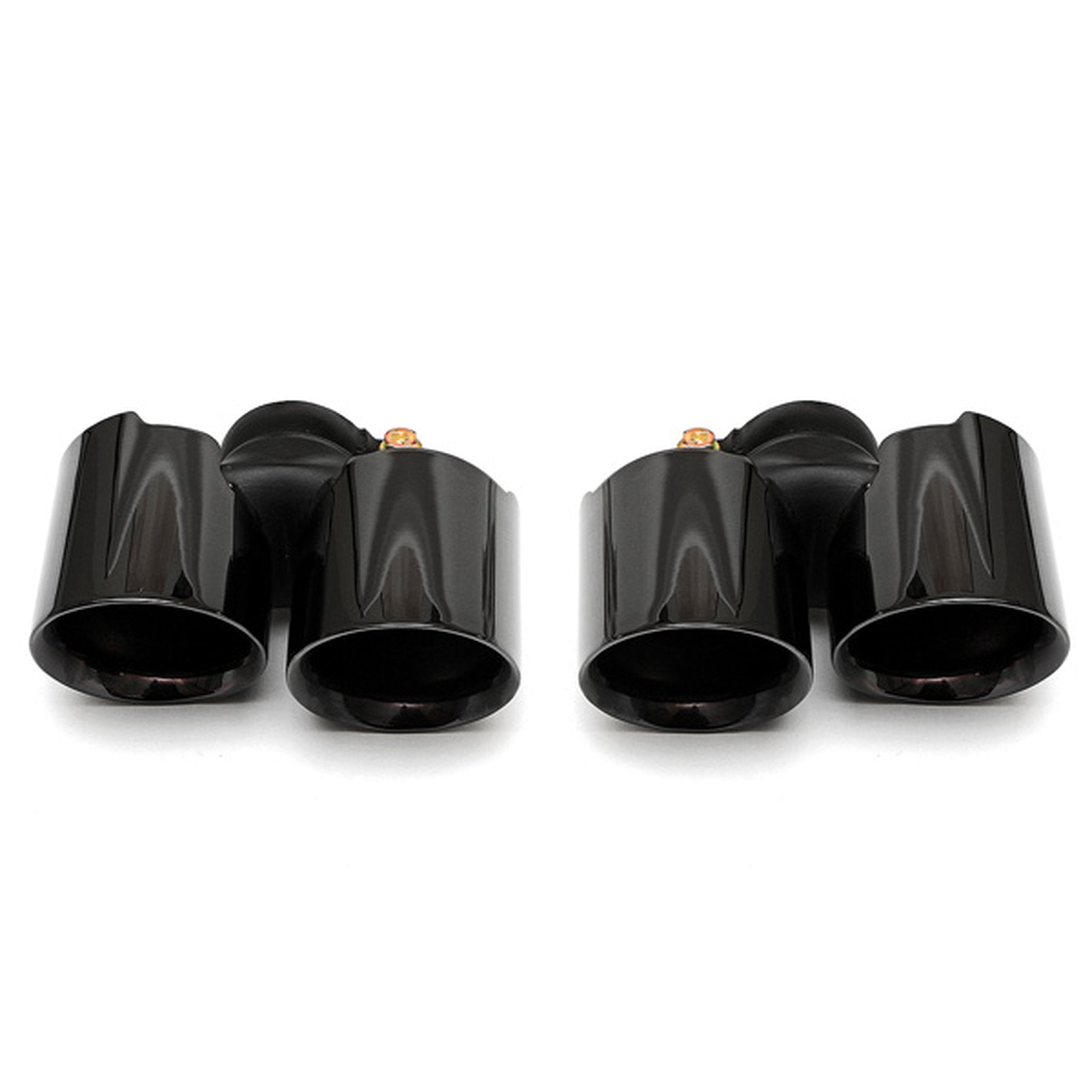 Exhaust Deluxe Quad-Style Tailpipe Black Chrome. Porsche 997.1 Carrera
