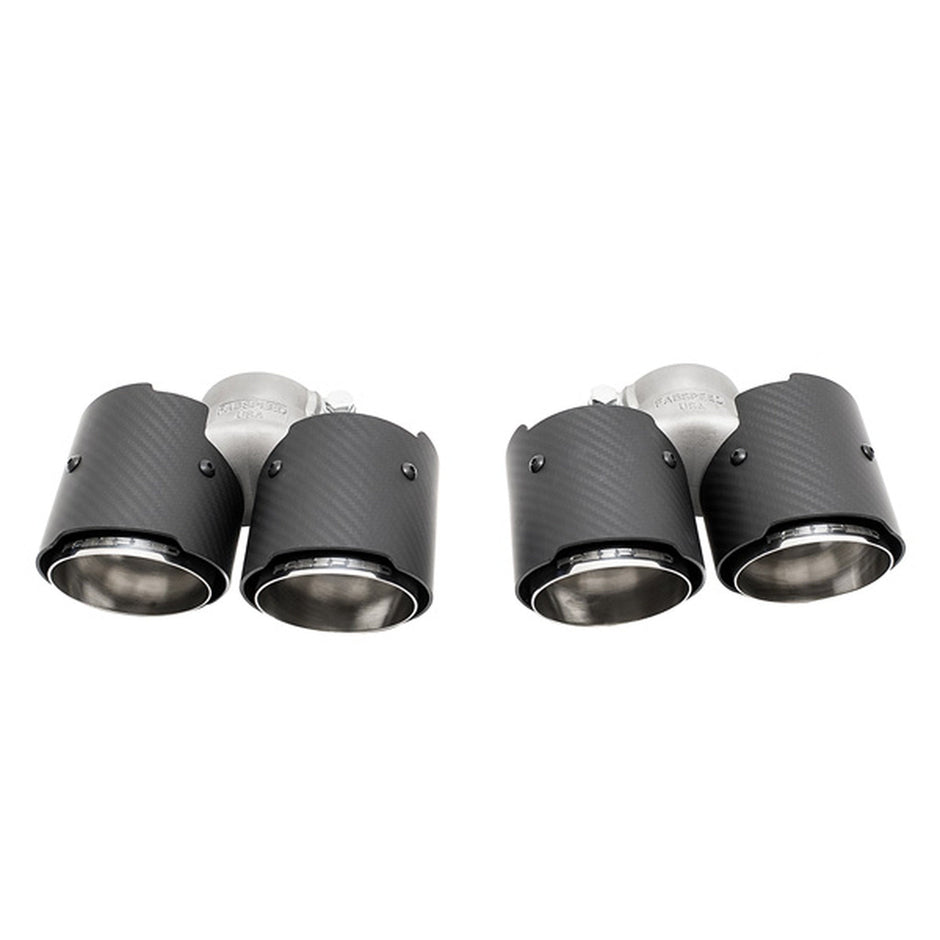 Exhaust Deluxe Quad-Style Tailpipe Carbon Fiber. Porsche 997.1 Carrera S