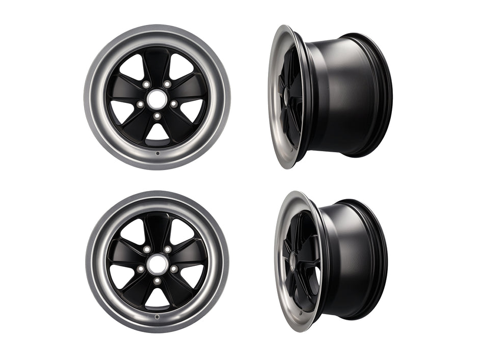 18" Fuchs Alufelgen 4er-Set in Schwarz 8.0J und 10J für Porsche