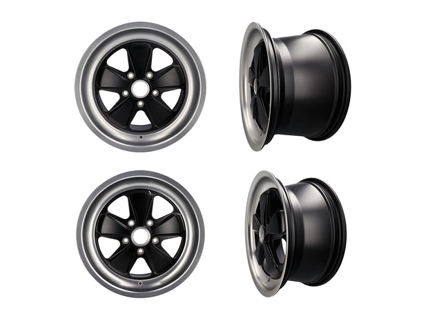 18" Fuchs Alufelgen 4er-Set in Schwarz 8.0J und 10J für Porsche