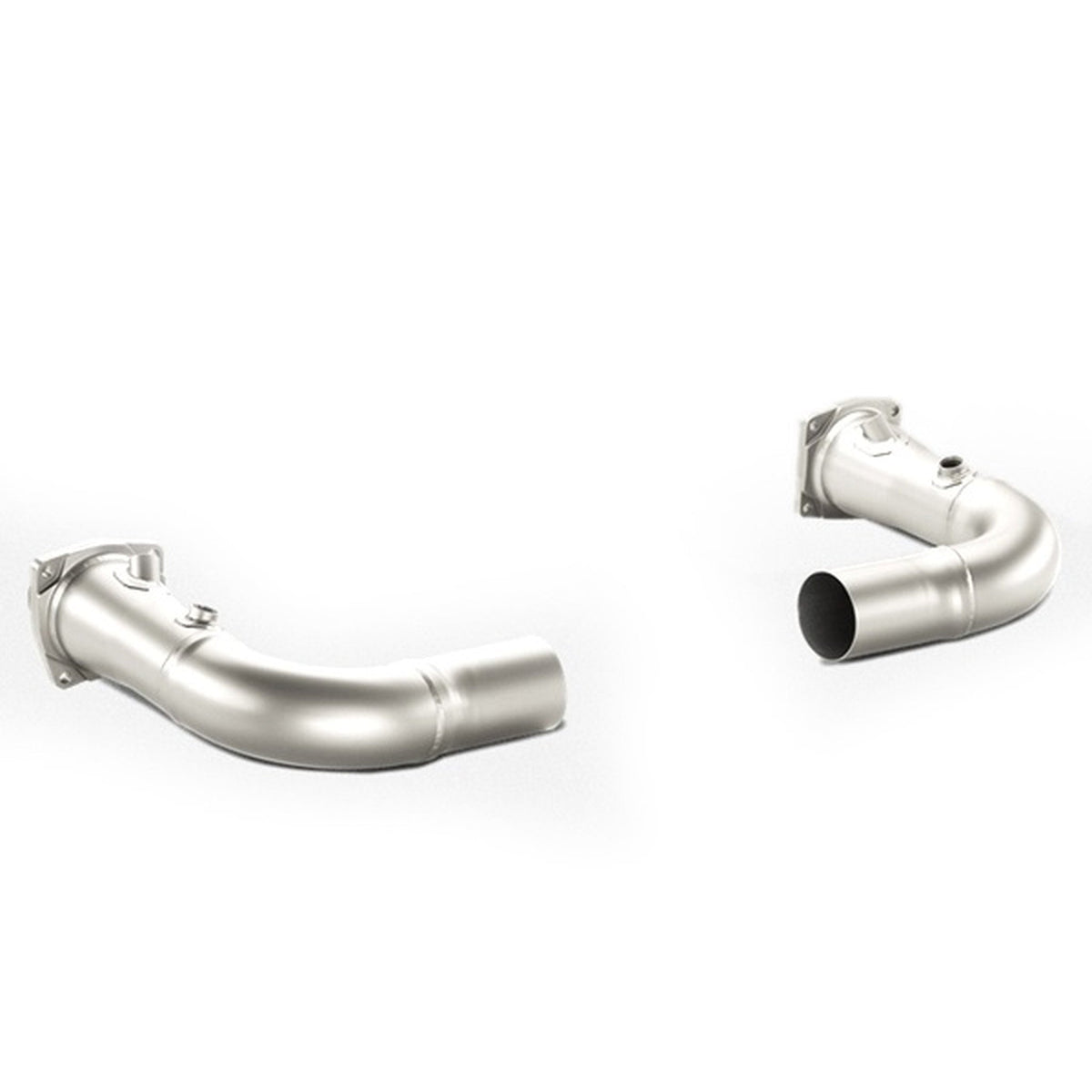 Akrapovic Link Pipe Set with Cat Bypass Titanium for Porsche 991 (911) Turbo/Turbo S 2014>>