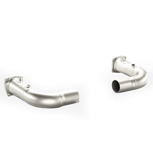 Akrapovic Link Pipe Set with Cat Bypass Titanium for Porsche 991 (911) Turbo/Turbo S 2014>>