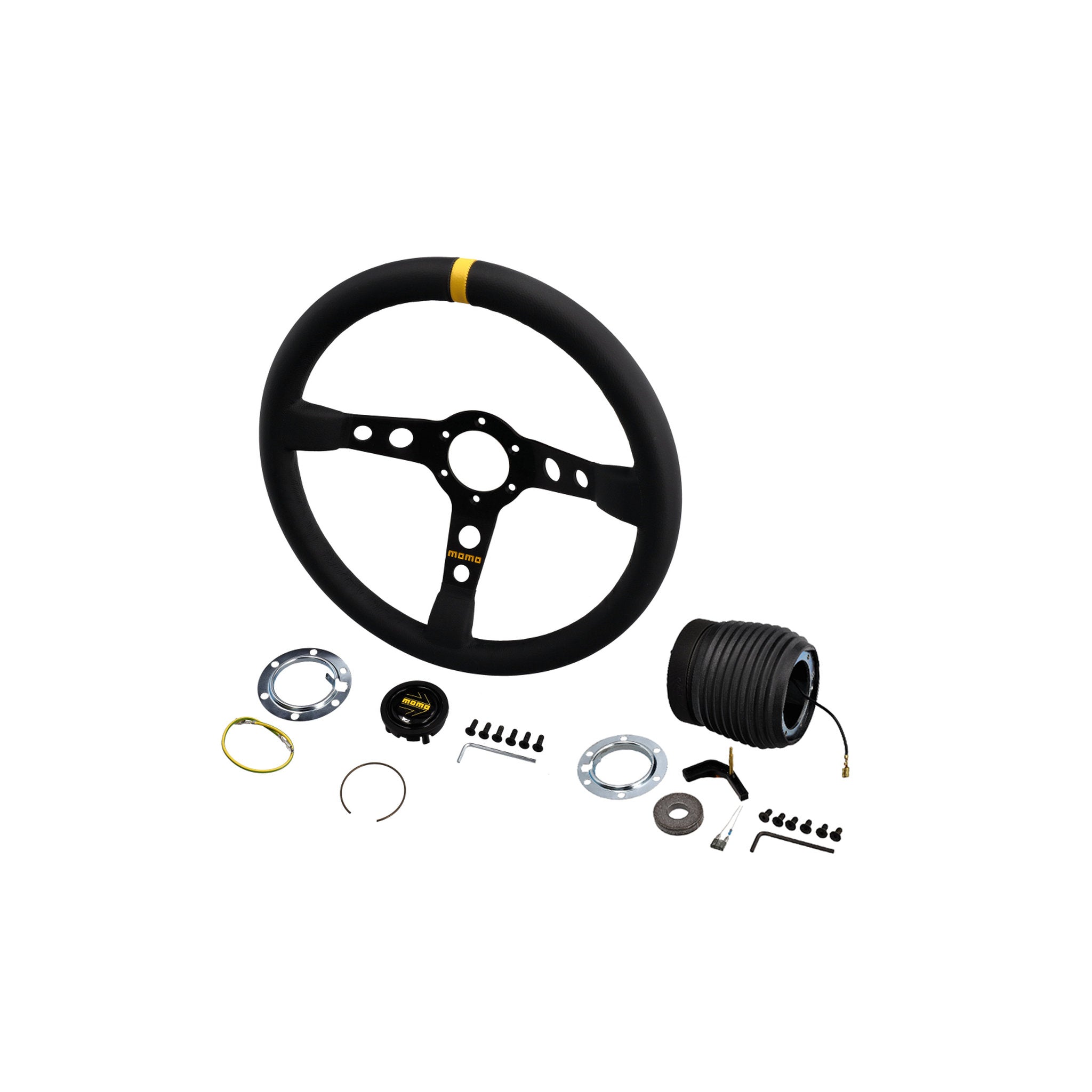 Momo MOD.07 Steering Wheel Black Leather Set Porsche 986/993 – Porsche Boxster/Cayman