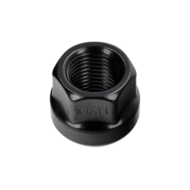 Wheel nut open spherical seat R14 black