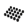 Open lug nut spherical seat R14, black painted (set of 20)