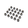 Wheel Nut Set (20 Pieces), Open-Ended, Ball Seat R14, Chrome Finish