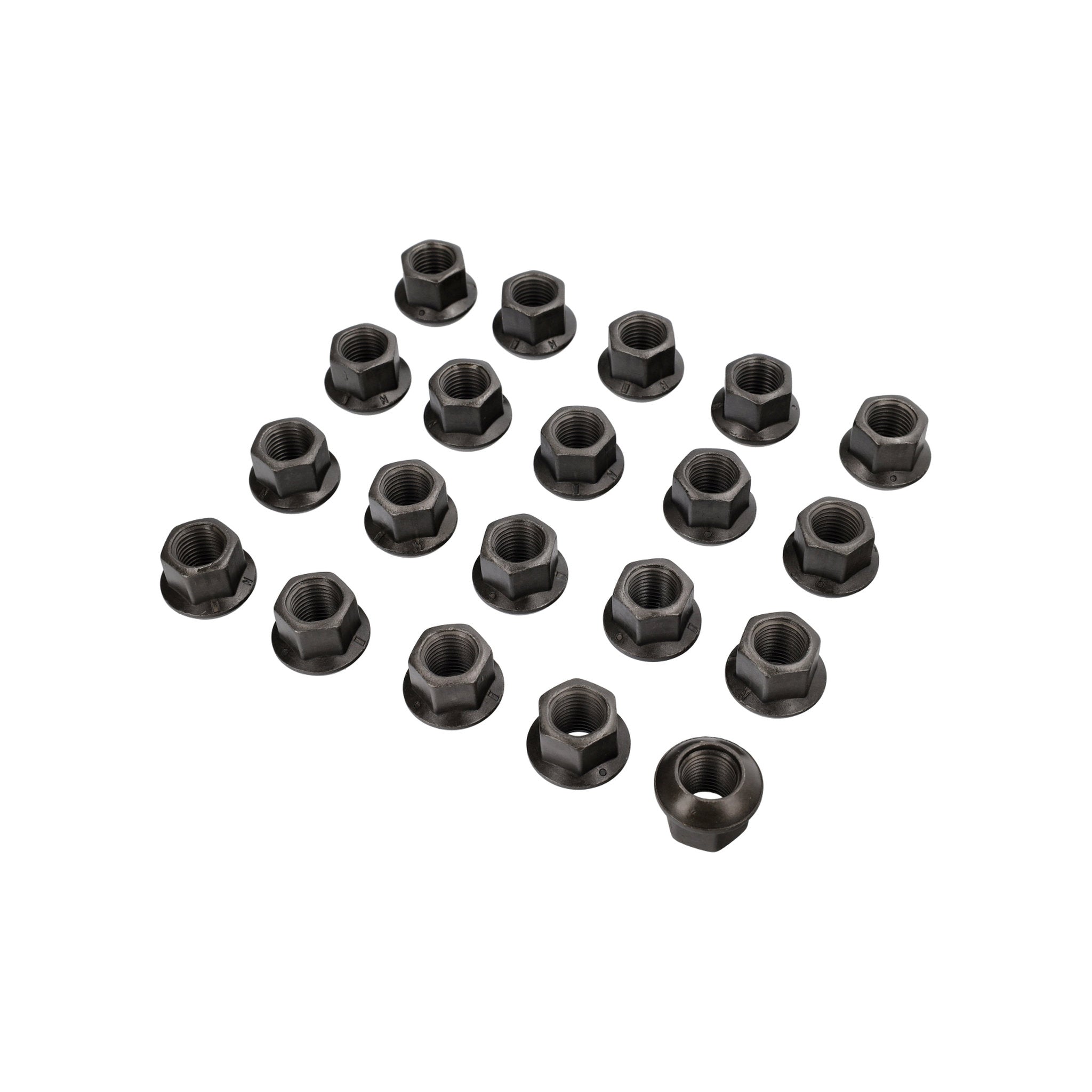 Open-End Lug Nut, Ball Seat R14, Gun Metal Finish (Set of 20)