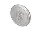 Radnabendeckel in Silber mit Porsche Wappen. Porsche 911 70-83