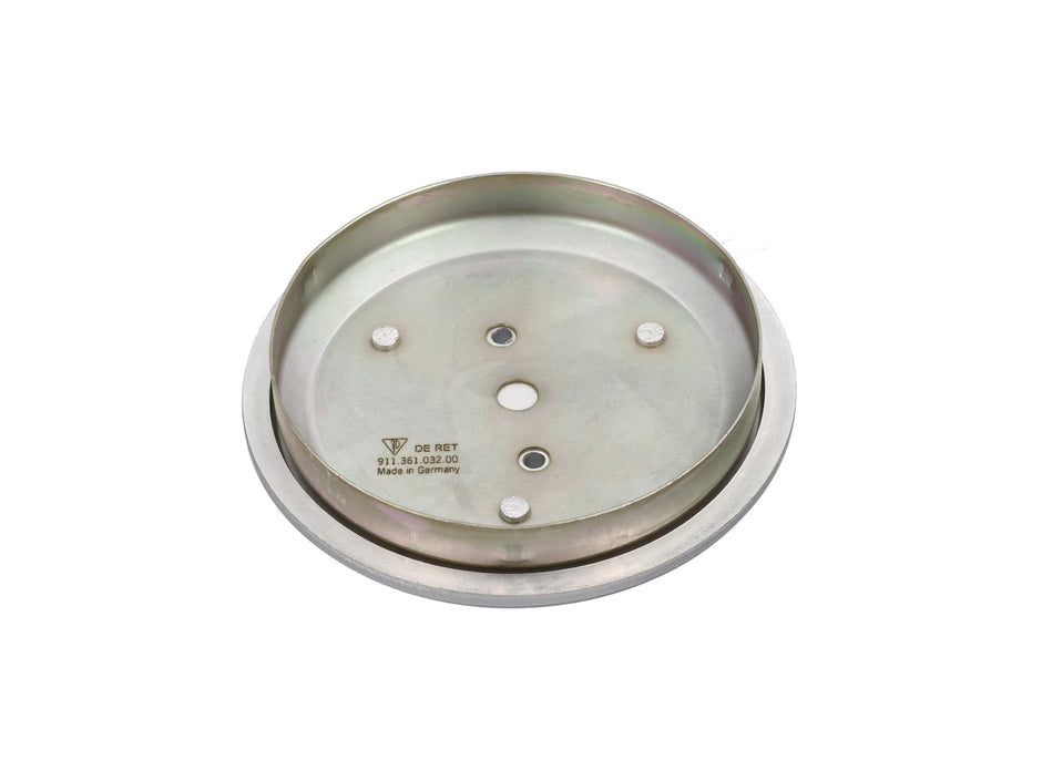 Radnabendeckel in Silber mit Porsche Wappen. Porsche 911 70-83