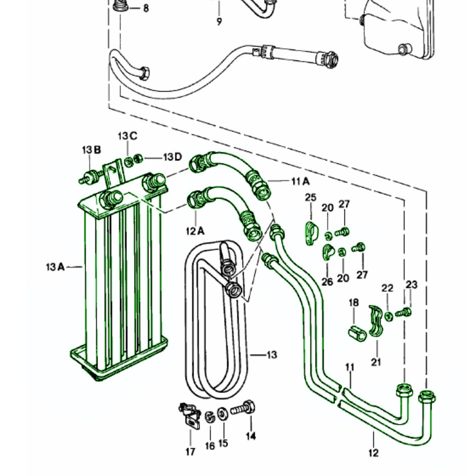 Ölkühler Kit Porsche 911 SC Carrera 3.2_2