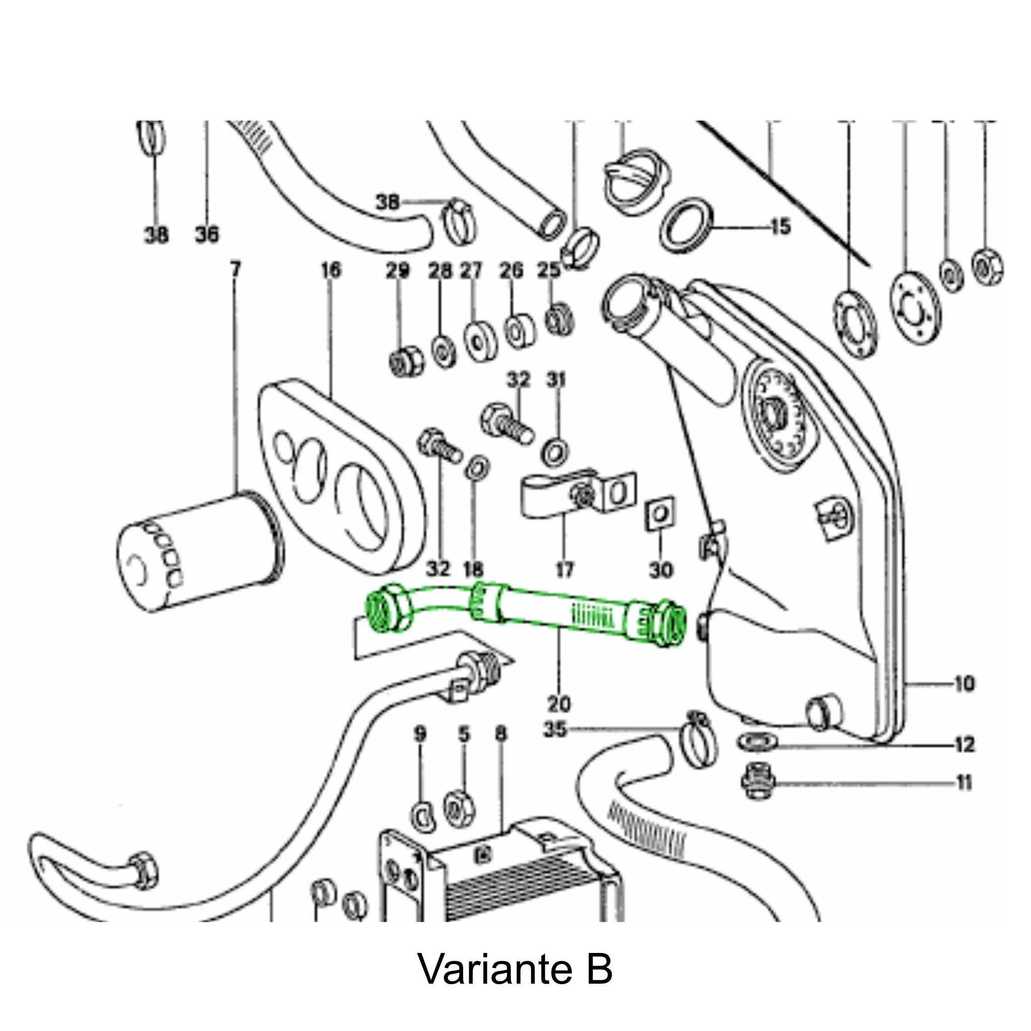Ölleitungs Umrüstkit für Auspuffumbau Porsche 911 3.2L 1983-89_5
