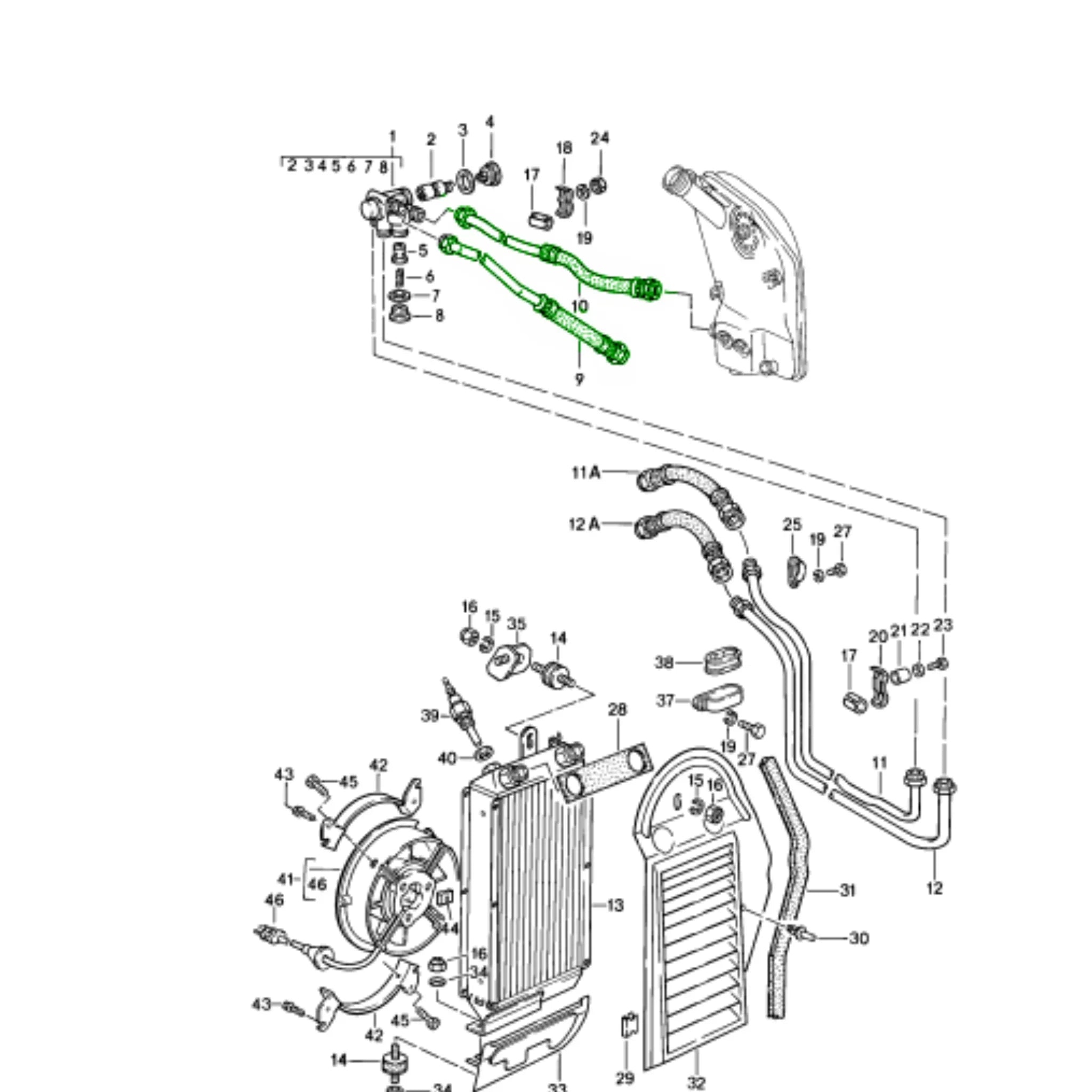 Ölleitungssatz Motorraum Porsche 911 3.2 Carrera_4