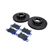 EBC Racing two-piece floating rear brake disc and Bluestuff pad set. Porsche 991 Turbo / 981 Cayman GT4