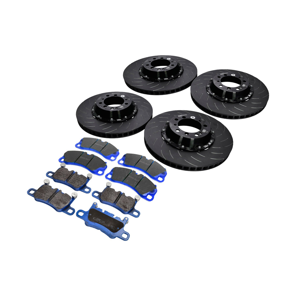EBC Racing Two-Piece Floating Disc and Bluestuff Pad Kit. Porsche 991 GT3