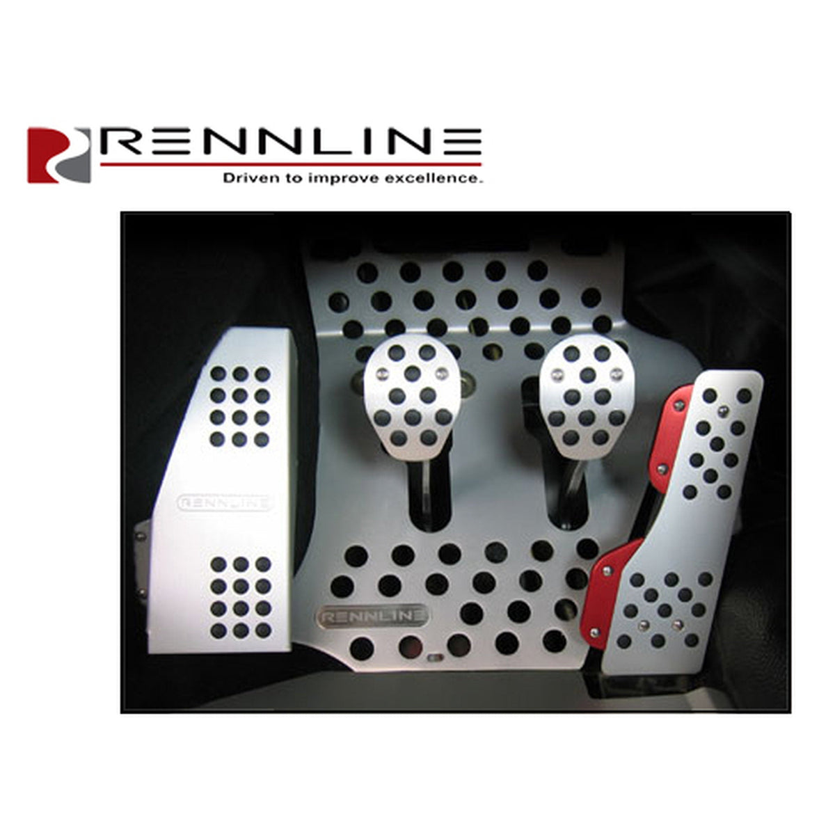 Aluminium 4-teiliges Pedalsatz Gummigriff – Porsche 914