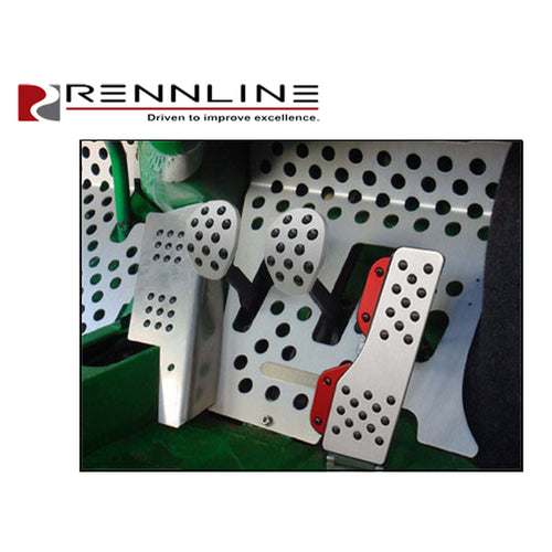 Aluminium-Pedalsatz 4-teilig Gummigriff | Porsche 911 / 912 / 930 | Rennline
