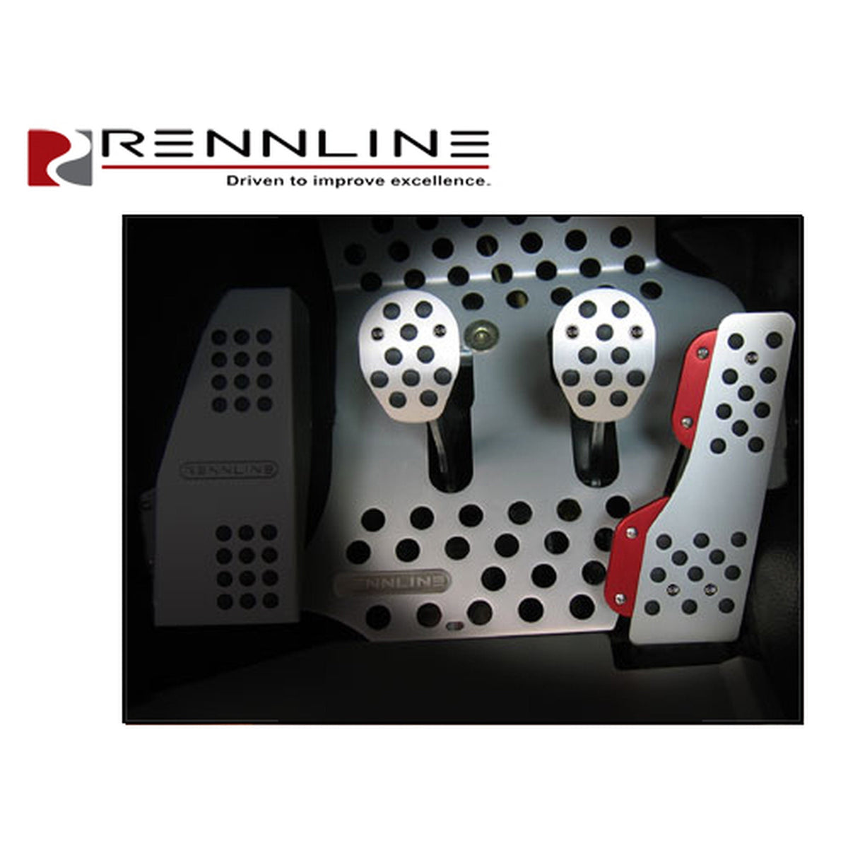Aluminium 3-teiliges Pedalsatz Gummigriff – Porsche 911/912/914/930/964/993