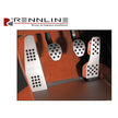 Rennline Aluminum 4-Piece Pedal Set Rubber Grip. Porsche 944 / 924 / 968