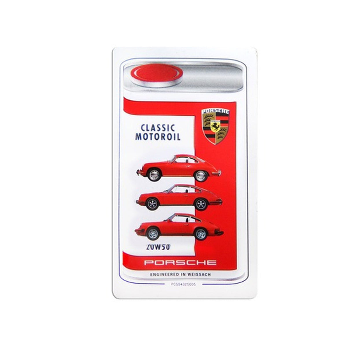 Porsche Classic Oil Type Sticker for Engine Compartment 20W-50 for Porsche 356 / 914 / 911 2.0-2.7L