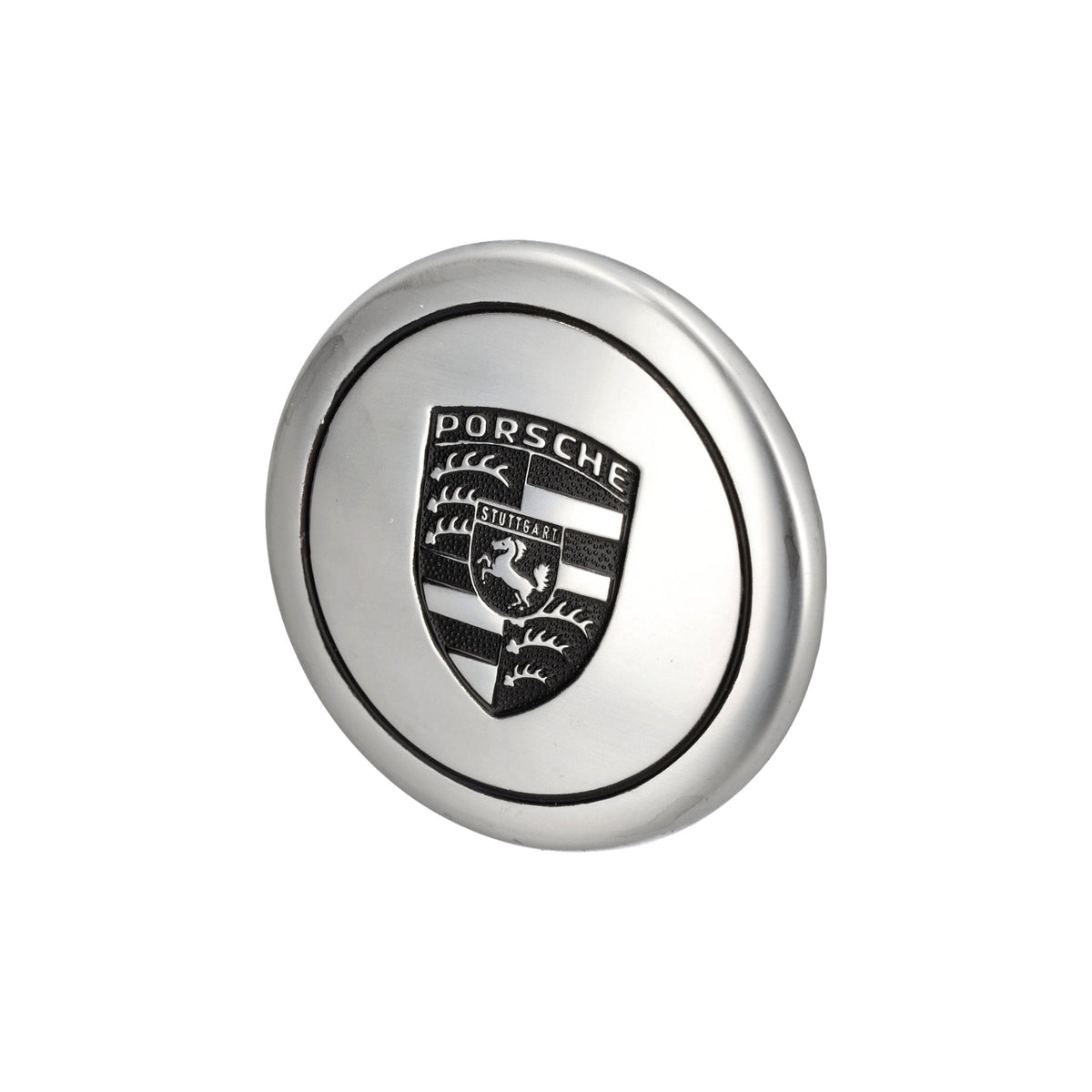 Porsche Original Radkappe für Fuchsfelgen, 71 mm, mit schwarzem Wappen