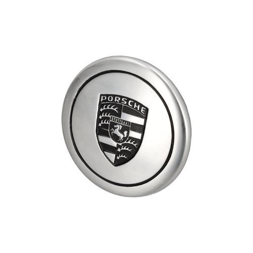 Porsche Original Radkappe für Fuchsfelgen, 71 mm, mit schwarzem Wappen