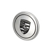 Porsche Original Wheel Cap for Fuchs Wheels, 71 mm, with Black Crest