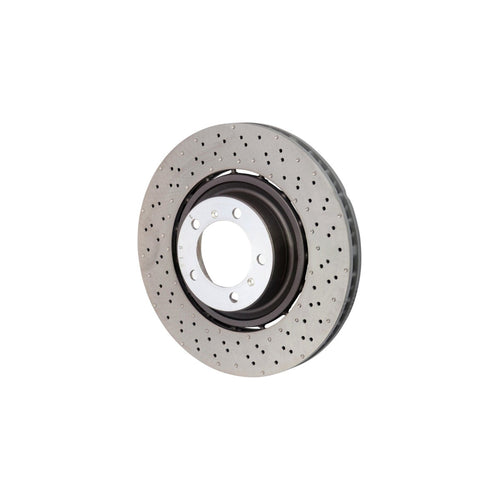 Front brake disc, lightweight, drilled-slotted, 380x34mm. Porsche 991 Turbo