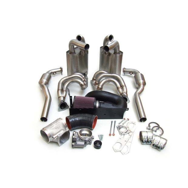 Exhaust Package + Plenum 82mm Throttle Body + Intake Kit Porsche 996 C2 / C4 / C4S