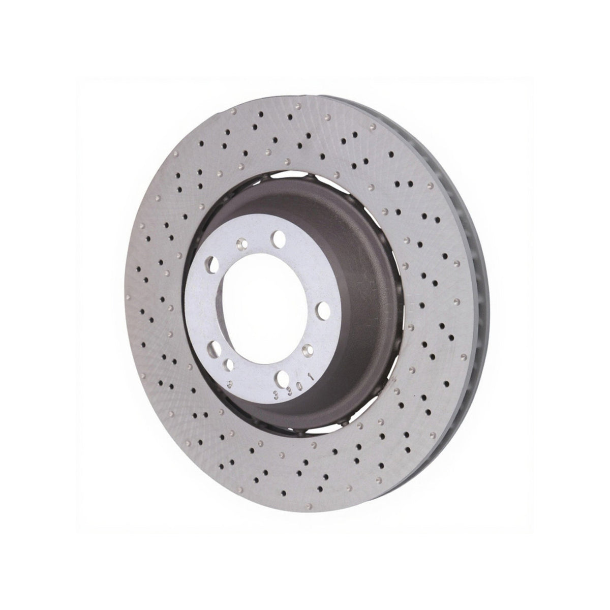 Rear brake disc, light, drilled and grooved, 380x30mm. Porsche 991 Turbo