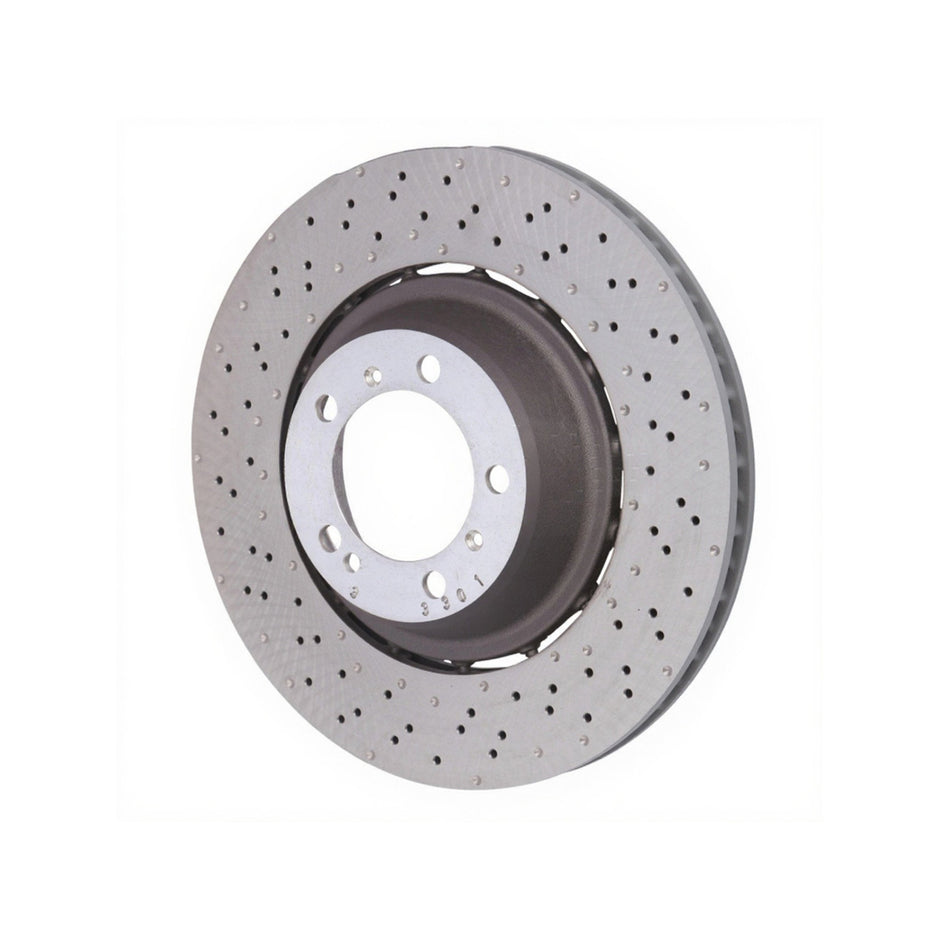Rear brake disc, light, drilled and grooved, 380x30mm. Porsche 991 Turbo
