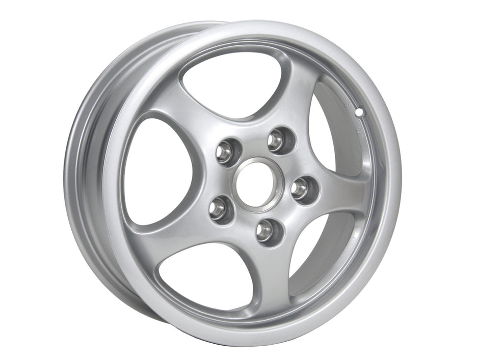 16-Zoll-Cup-Leichtmetallrad vorn, Silbermetallic. Porsche 964 C2 / C4