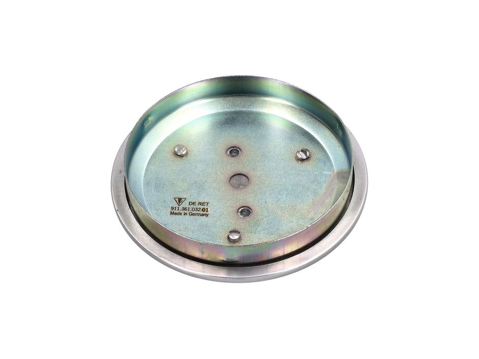 Radnabendeckel in Silber mit Porsche Wappen. Porsche 911 65-83