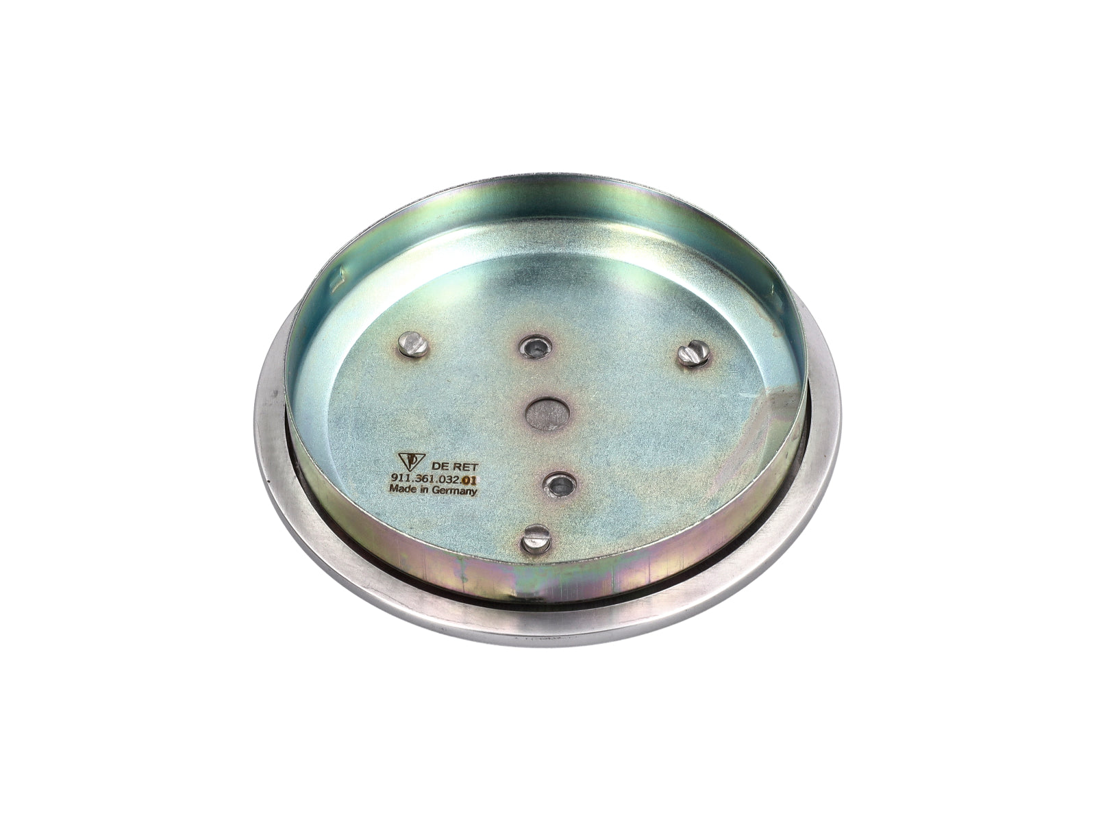 Radnabendeckel in Silber mit Porsche Wappen. Porsche 911 65-83