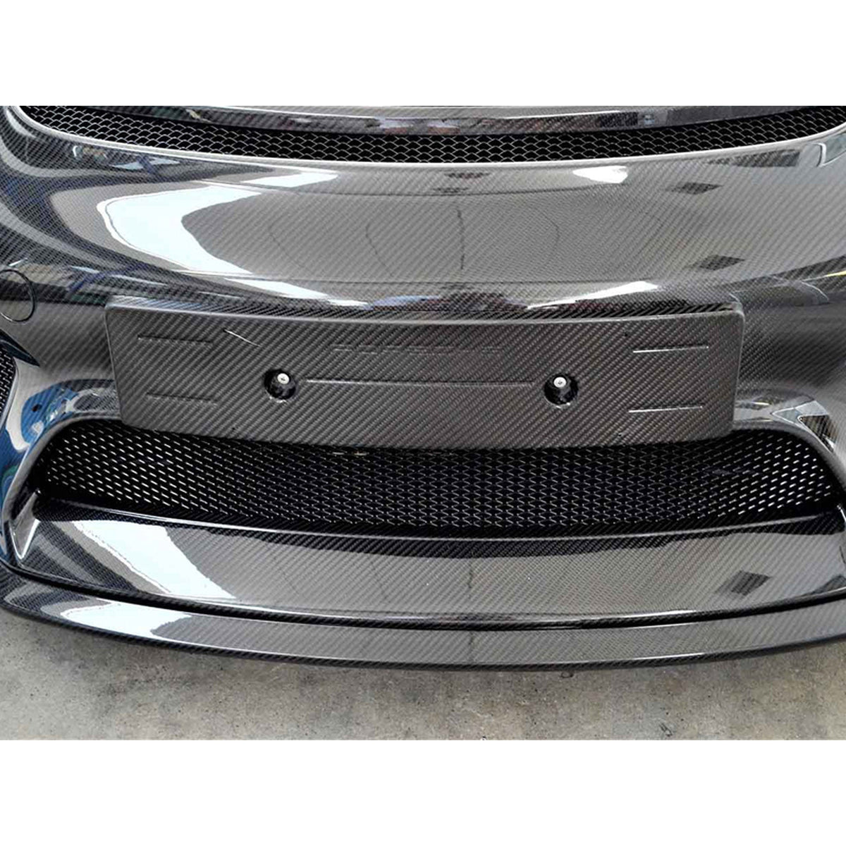 License plate holder front, carbon fiber – Porsche Boxster/Cayman