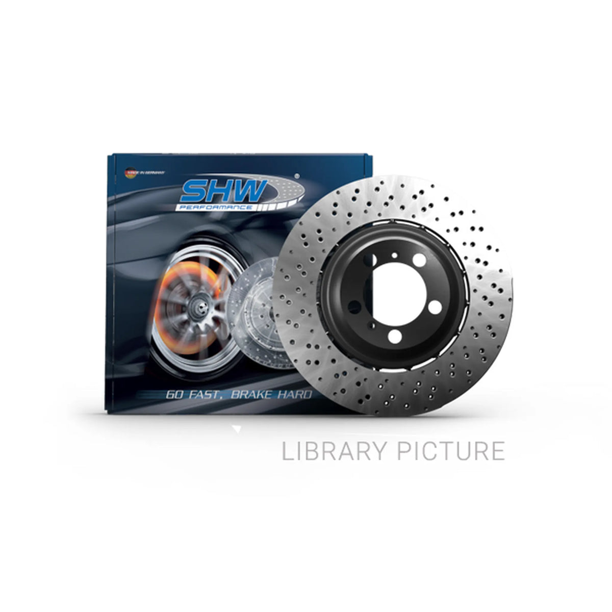 Rear Brake Disc Drilled Monobloc 299×24 mm | Porsche 993 | SHW Performance