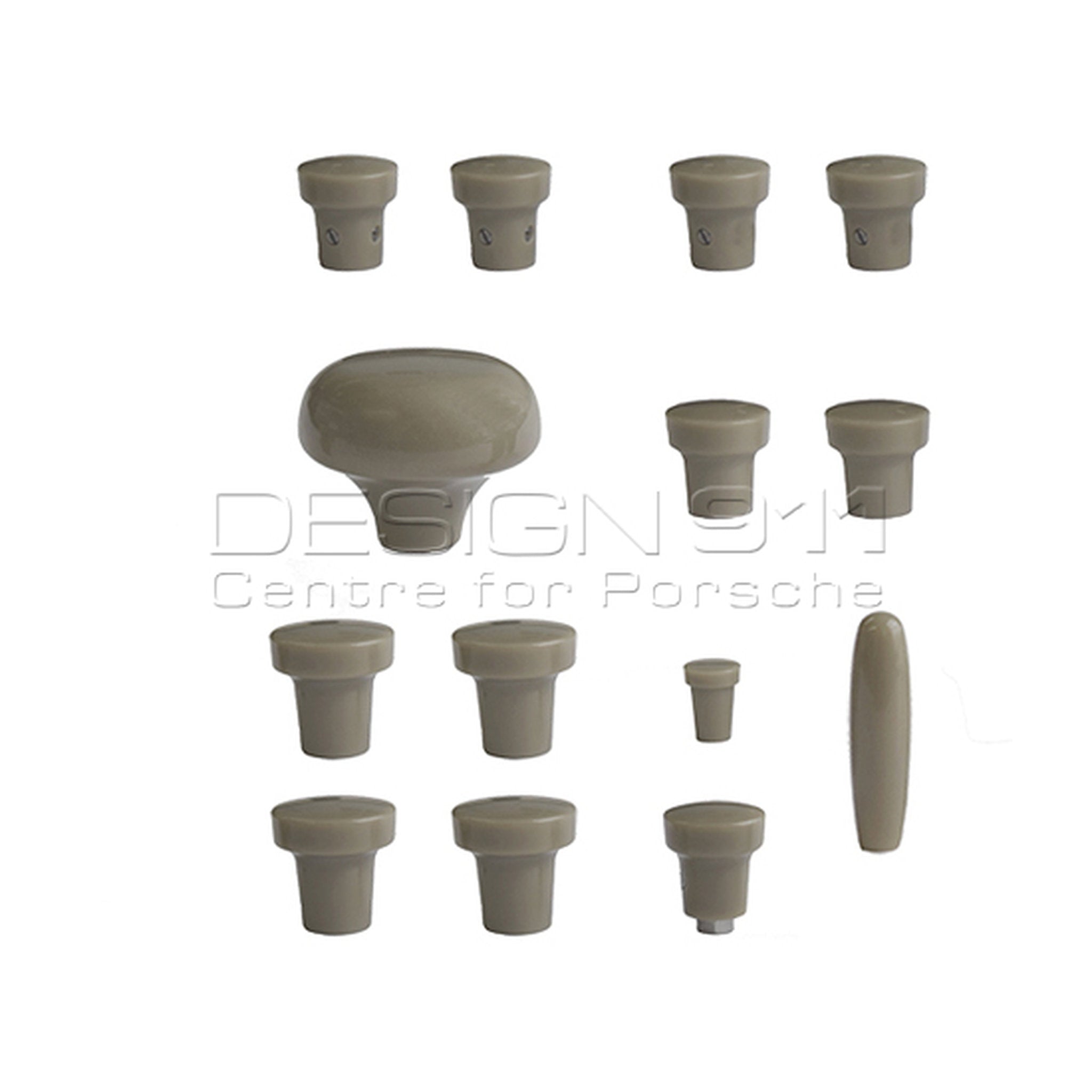 Dashboard Knob Set, Grey – Porsche 356A (1955-1959)