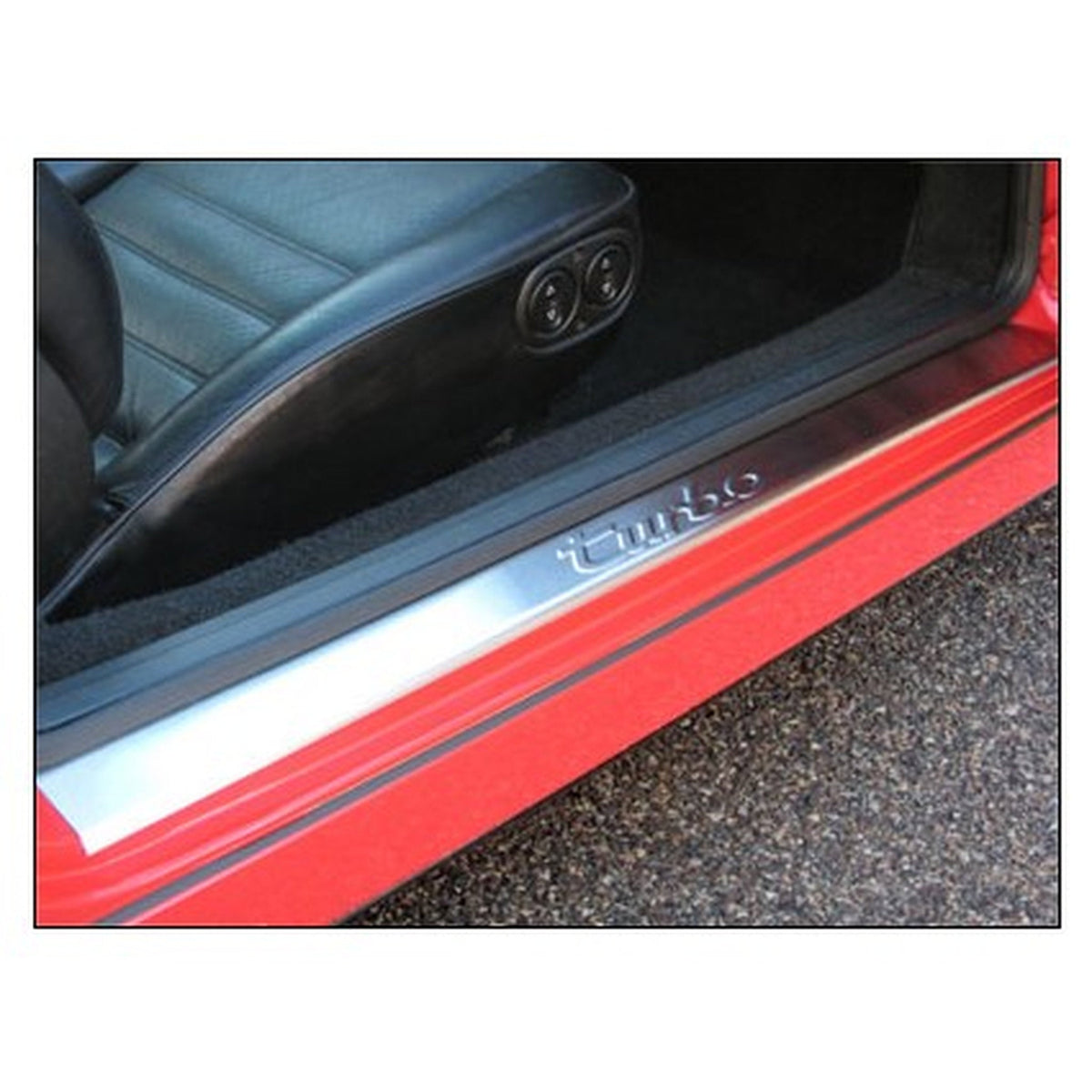 Edelstahlplatten-Set mit Logo Turbo. Porsche 944/924/968